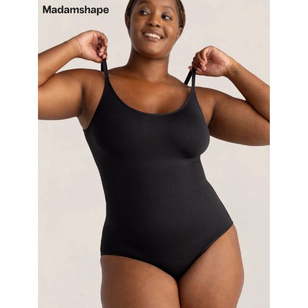 Body con scollo rotondo e spalline sottili