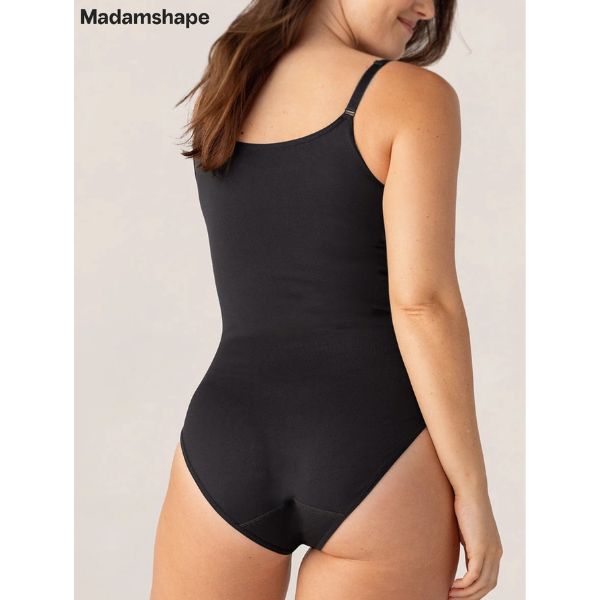 Body con scollo rotondo e spalline sottili